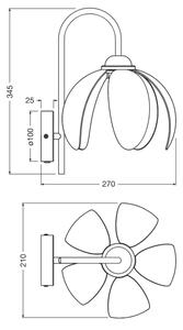 Osram - Стенна лампа DECOR RATTAN 1xE27/15W/230V бежова/черна