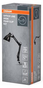 Osram - Настолна лампа с щипка DESK LINE 1xE27/11W/230V черна
