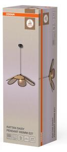 Osram - Висяща лампа на кабел DECOR RATTAN 1xE27/15W/230V Ø 69 см бежово/черно