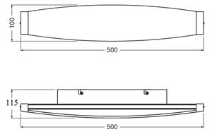 Osram - настенно LED осветително тяло DECOR FLAT LED/13W/230V сиво