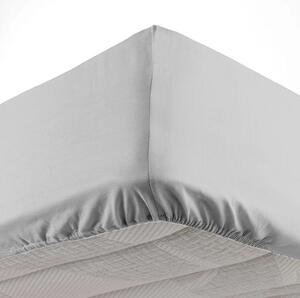 Светлосив еластичен чаршаф от микрофибър 90x190 cm Oscar – douceur d'intérieur