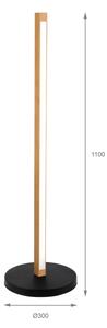 LED подова лампа VERDE LED/18W/230V 3000K дъб/черна