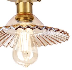 Плафониера TRISH 1xE27/15W/230V, златиста/димчато бежова