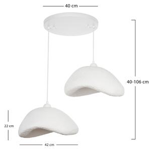 Brilagi - Полилей на кабел WABI SABI 2xE27/40W/230V Ø 74 cm бял