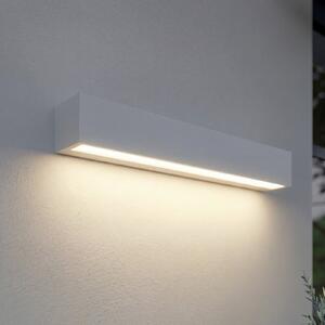 Lucande LED външна стенна лампа Lengo, 50 см, бяла, насочена надолу, 3000 K, Бял, Алуминий, Модерен