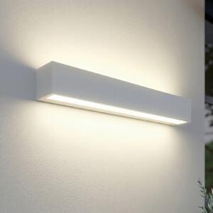Lucande LED външна стенна лампа Lengo, 50 см, бяла, осветява нагоре/надолу,, Бял, Алуминий, Модерен