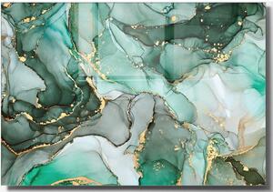 Картина върху стъкло 70x50 cm Turquoise - Wallity