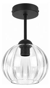 BRILAGI - LED плафон RETRO GLASS 1xE27/60W/230V Ø 18 см черен/прозрачен