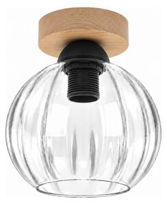 BRILAGI - LED таванно осветително тяло RETRO GLASS 1xE27/60W/230V Ø 18 cm дъб/прозрачно