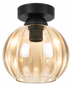 BRILAGI - LED плафон R GLASS 1xE27/60W/230V Ø 18 см черно/димно бежово
