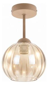 BRILAGI - LED плафон R GLASS 1xE27/60W/230V Ø 18 см бежов/димно бежов