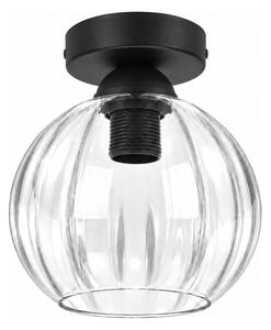 BRILAGI - LED таванно осветително тяло RETRO GLASS 1xE27/60W/230V диам. 18 cm черно/прозрачно