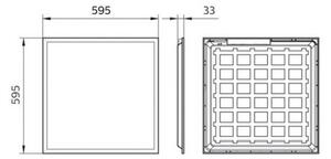 Philips Pila - LED вграден панел за окачен таван LED/40W/230V 60x60 см UGR<22