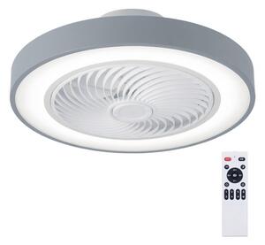 Brilagi - LED осветително тяло с вентилатор и регулиране на яркостта, 38W/230V, Ø 50 см, сиво + дистанционно управление