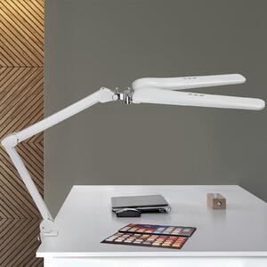 LED лампа с щипка MAULcraft duo, бяла, 52 cm, 2 светлини, приглушена