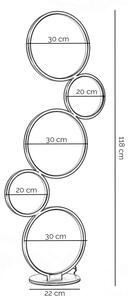 ONLI - LED подова лампа RINGS LED/58W/230V 4000K черна