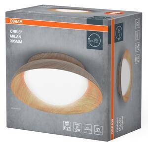 Osram - Таванно осветително тяло ORBIS MILAN 2xE27/10W/230V диам. 30,5 cm дървесен декор