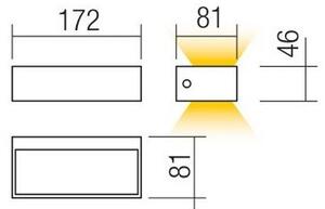 Redo 90153 - LED външно стенно осветително тяло LAMPRIS LED/9W/230V IP65