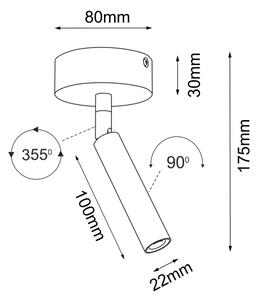 Brosline 2281 - Точково осветително тяло POINT 1xG9/2,5W/230V черно