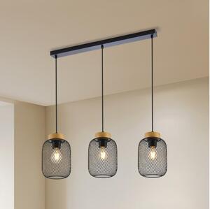 Brilagi - Полилей на кабел BASKLITE 3xE27/15W/230V дърво/черен