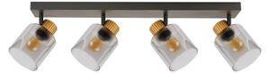 Brilagi - Точково осветително тяло HYGGE 4xE14/15W/230V черно/димно