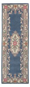 Син вълнен килим , 67 x 210 cm Aubusson - Flair Rugs