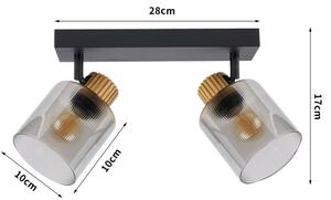Brilagi - Точково осветително тяло HYGGE 2xE14/15W/230V черно/опушено