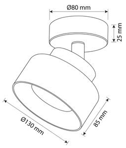 Brilagi - LED Точково осветително тяло AURA LUX 1xGX53/30W/230V Ø 13 см черно/опушено
