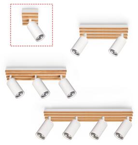 Brilagi - Точково осветително тяло SELE WOOD 1xGU10/30W/230V бяло/дърво