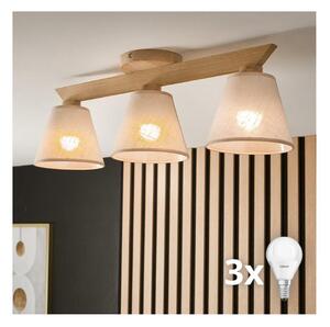 Brilagi - LED Полилей за повърхностен монтаж ANTHONY 3xE14/40W/230V дъб/бежов