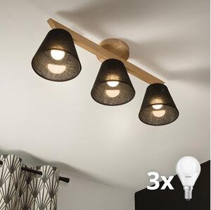 Brilagi - LED Полилей за повърхностен монтаж ANTHONY 3xE14/40W/230V дъб/черен