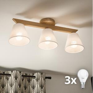 Brilagi - LED Полилей за повърхностен монтаж ANTHONY 3xE14/40W/230V дъб/бял