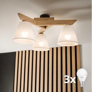 Brilagi - LED Полилей за повърхностен монтаж ANTHONY 3xE14/40W/230V дъб/бял