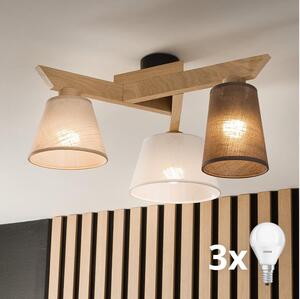 Brilagi - LED Полилей за повърхностен монтаж ANTHONY 3xE14/40W/230V дъб