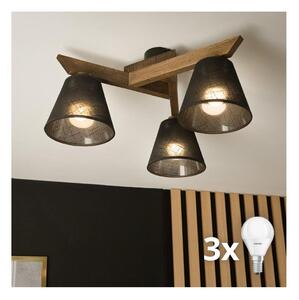 Brilagi - LED плафониера ANTHONY 3xE14/40W/230V дъб/орех/черна