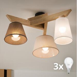 Brilagi - LED Полилей за повърхностен монтаж ANTHONY 3xE14/40W/230V дъб