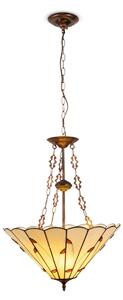 Brilagi - Tiffany витражен полилей на верига FOLIA 3xE27/60W/230V Ø 50 см