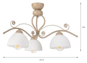 Brilagi - Полилей за повърхностен монтаж ANTICO MODERN 3xE27/60W/230V бежов