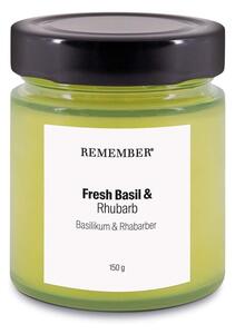 Свещ от соев восък с време на горене 35 h Fresh Basil & Rhubarb – Remember