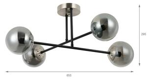 Brilagi - Плафонен полилей MALIVA 4xE14/15W/230V матов хром/димчато