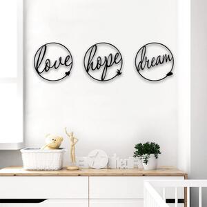 Метален Надпис Dream Hope Love
