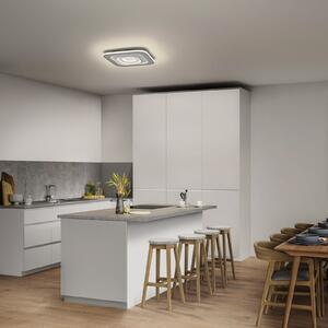 OSRAM LED таванна лампа ORBIS SPIRAL SQUARE, 36 x см, сива, Затъмняване, Сив, Дневна/трапезария, Метал, Модерен
