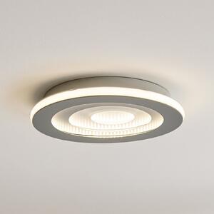 OSRAM LED таванна лампа ORBIS SPIRAL CENTRAL LIGHT на OSRAM, Ø 40 см, сива, Затъмняване, Сив, Дневна/трапезария, Метал, Модерен