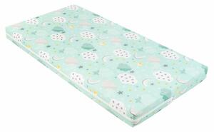 KIKKA BOO Матрак FANTASIA PLUS 60/120/6 см CLOUDS MINT