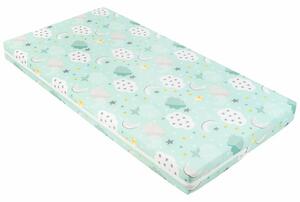 KIKKA BOO Матрак FANTASIA PLUS 60/120/8 см CLOUDS MINT