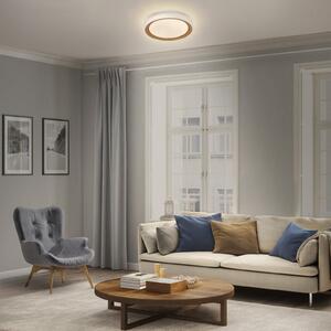 OSRAM LED таванна лампа ORBIS GLORIE на OSRAM, бяла/дърво, Ø 40 см, clickdim, Затъмняване, Бял, Дневна/трапезария, Метал, Модерен