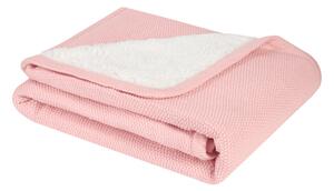 KIKKA BOO Плетено памучно одеяло с шерпа DREAM BIG PINK