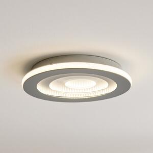 OSRAM LED таванна лампа ORBIS SPIRAL, Ø 37 см, сива, clickdim, Затъмняване, Сив, Дневна/трапезария, Метал, Модерен