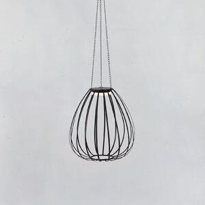 Markslöjd LED слънчева висяща лампа Ovia, Ø 42 cm, черна, IP44, дим., Затъмняване, Черен, Метал, Скандинавски