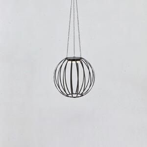 Markslöjd LED слънчева висяща лампа Kivo, Ø 37 cm, черна, IP44, дим., Затъмняване, Черен, Метал, Скандинавски